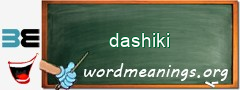 WordMeaning blackboard for dashiki